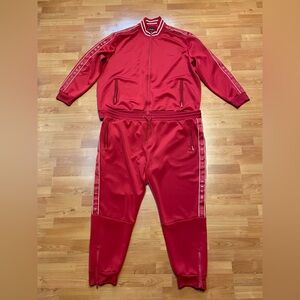 Sean John Tracksuit Mens 4XL Red Track Jacket Pants Set Hip Hop Y2K Lounge 4X
